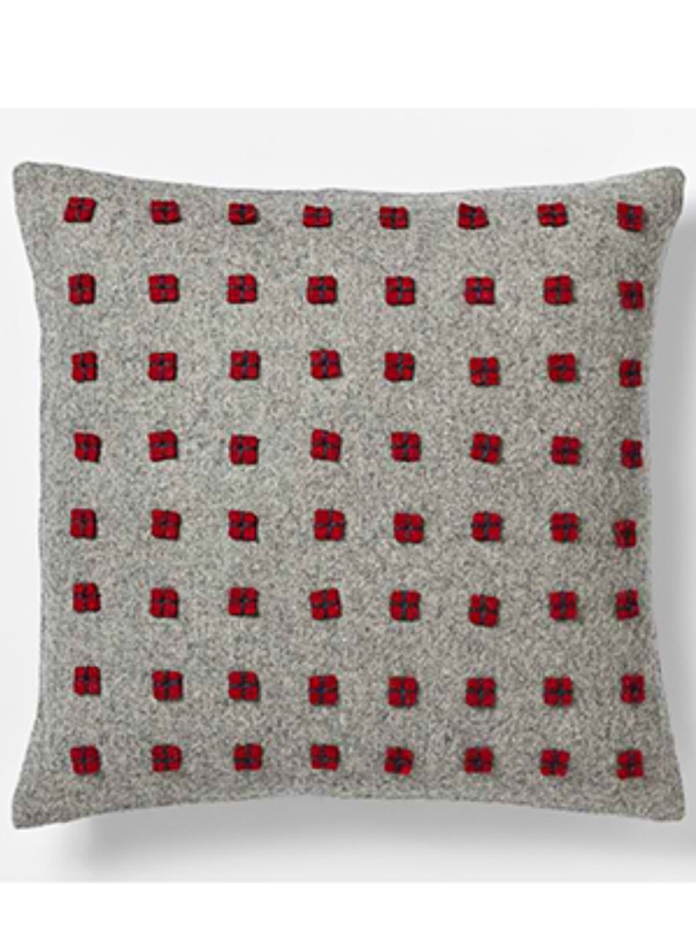 West Elm Gray Red Felt Presents Pillow Cover